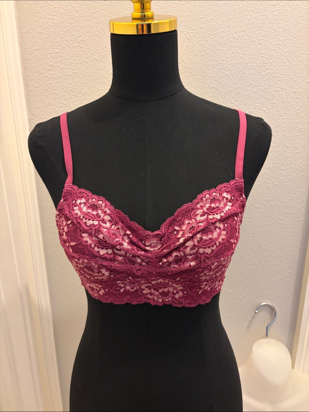 Montelle Initmates Lace Bralette Cranberry New 34B/C